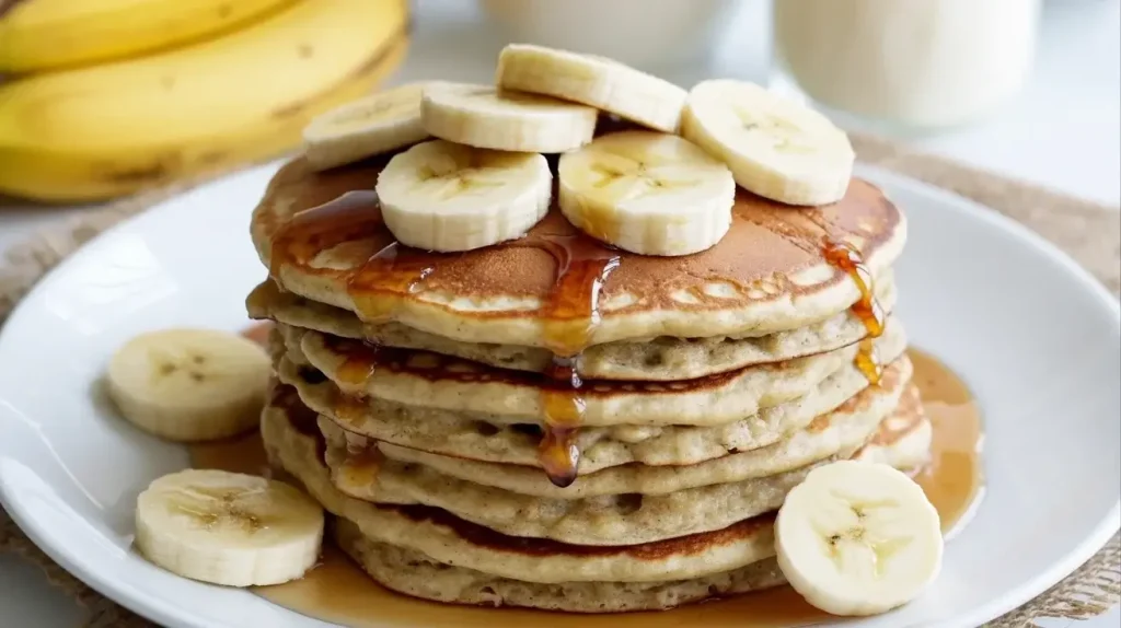 Banana Oatmeal Pancakes