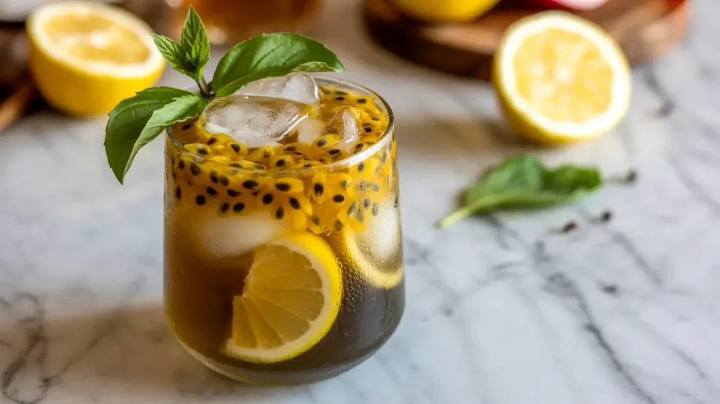Garnish PASSION FRUIT ICED TEA