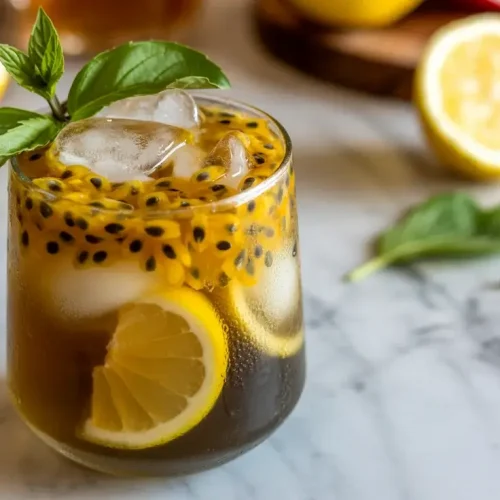 Garnish PASSION FRUITs ICED TEA