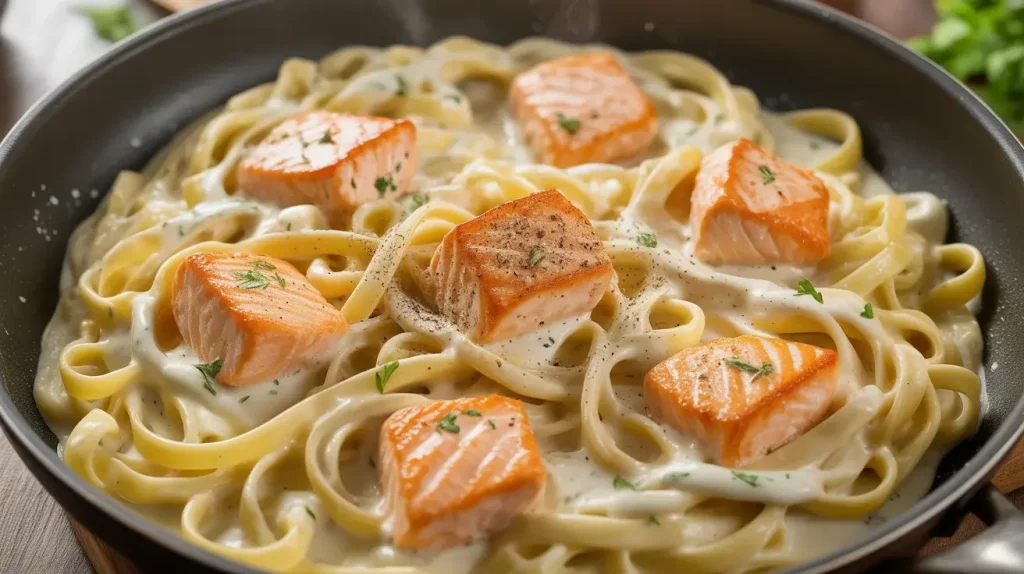 Salmon Alfredo Pasta