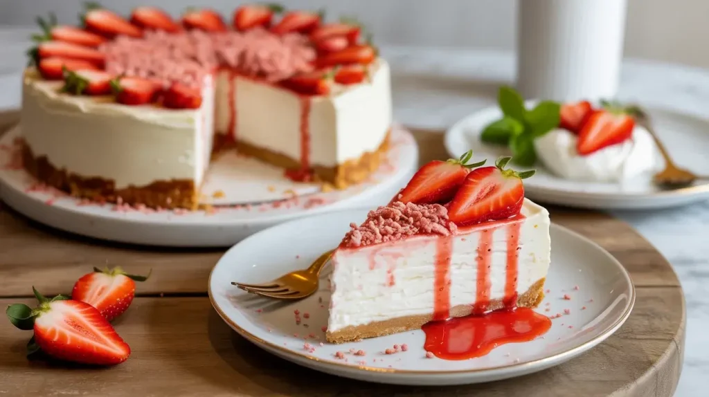 Serving Suggestions for Strawberry Crunch Cheesecake Serving Suggestions for Strawberry Crunch Cheesecake