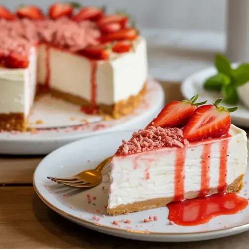 Serving Suggestions for Strawberry Crunch Cheesecake