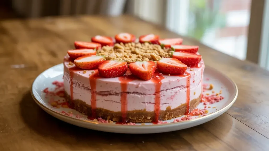 Strawberry Crunch Cheesecake