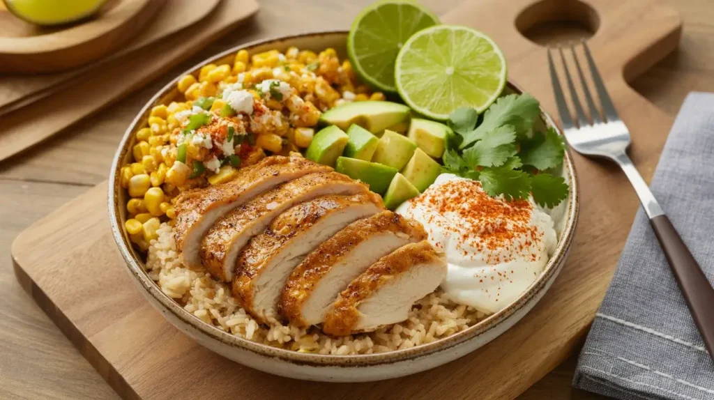 Street Corn Chicken Rice Bowl Recipe