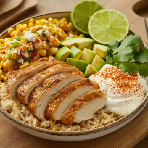 Street Corn Chicken Rice Bowl Recipe