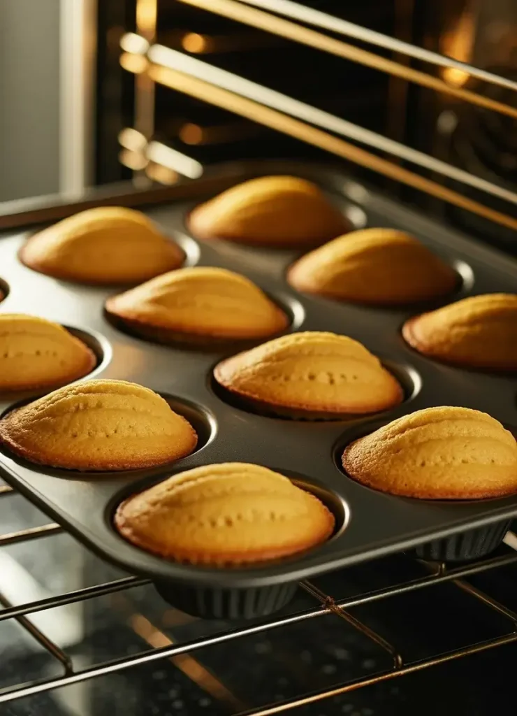 realistic baking-in-oven Madeleine realistic baking-in-oven Madeleine