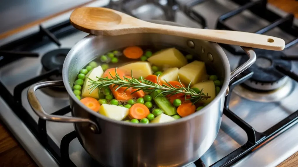 Boil the Potatoes and Vegetables Boil the Potatoes and Vegetables