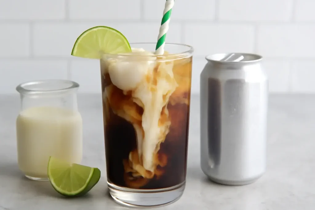 Coconut and Lime Dirty Soda