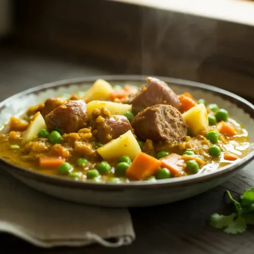 Curried Sausages Slow Cooker