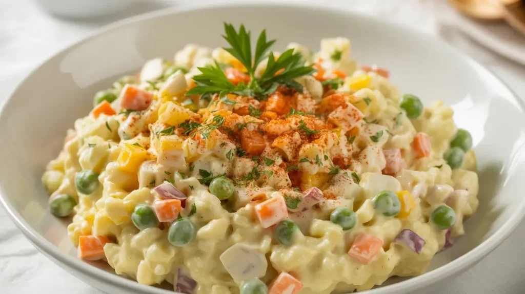 Garnish of Dominican Potato Salad Garnish of Dominican Potato Salad