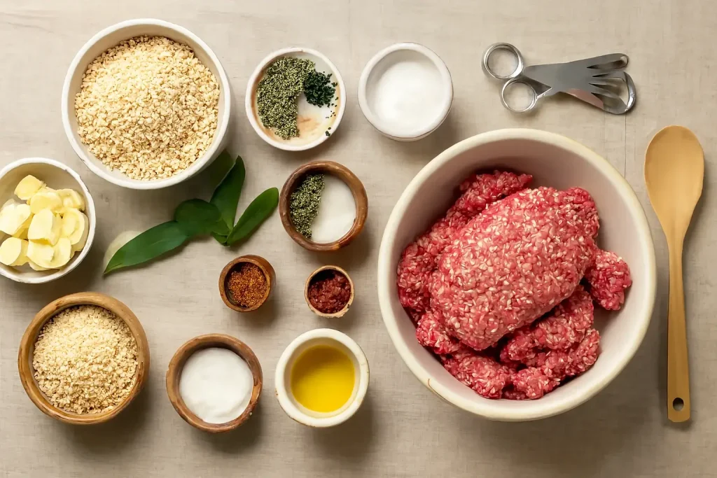 Ingredients for Beef Breakfast Sausage Ingredients for Beef Breakfast Sausage