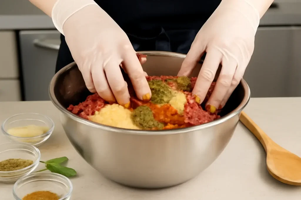 Mix Thoroughly Beef Mix Thoroughly Beef