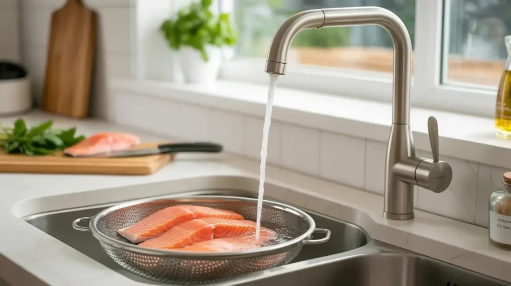 Rinse and Dry Salmon Rinse and Dry Salmon