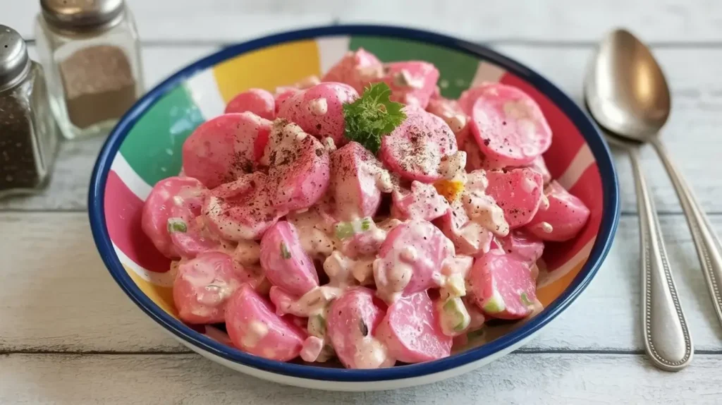 Serve Pink Potato Salad Serve Pink Potato Salad