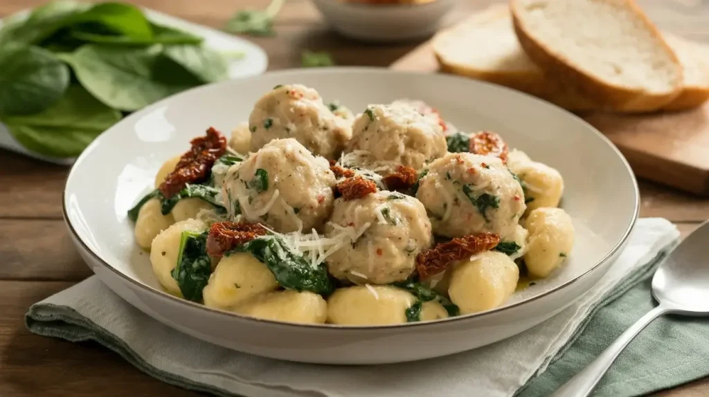 Tuscan Chicken Meatballs & Gnocchi Tuscan Chicken Meatballs & Gnocchi