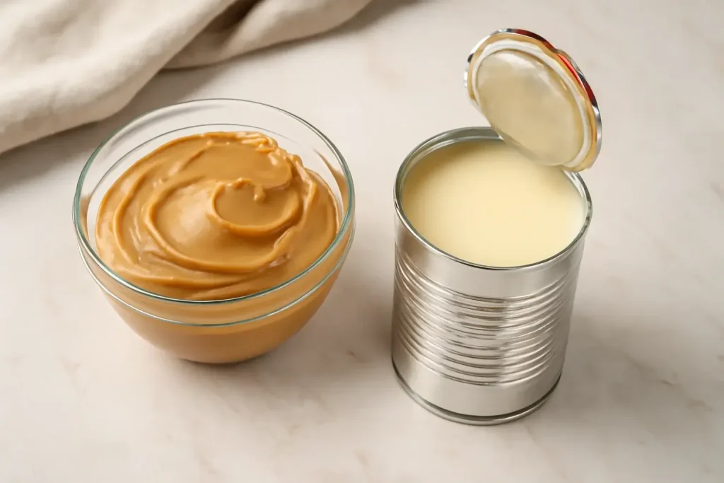 Ingredients For peanut butter fudge with condensed milk Ingredients For peanut butter fudge with condensed milk