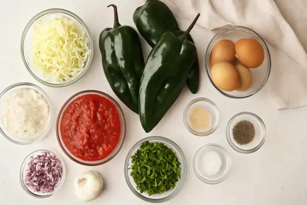 Ingredients for Chile Relleno Ingredients for Chile Relleno