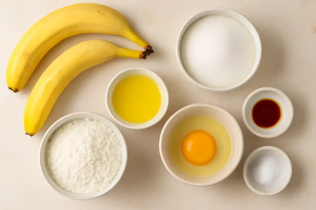 ingredients for Two Bananas Banana Bread Recipe ingredients for Two Bananas Banana Bread Recipe